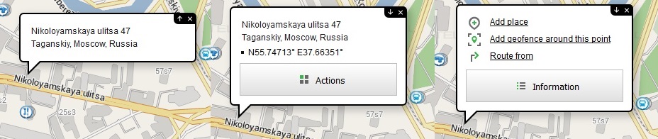 Address bubble